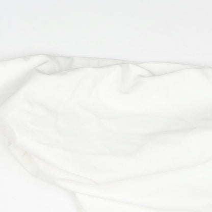 Womens UK Size XS Zara White Cropped Blouse