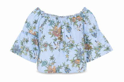 Womens UK Size 12 Influence Blue Basic Blouse