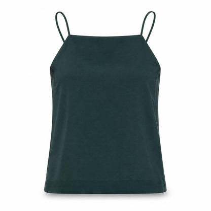 Pull&Bear Womens Green Polyester Camisole Blouse Size L Square Neck - Raw Finish
