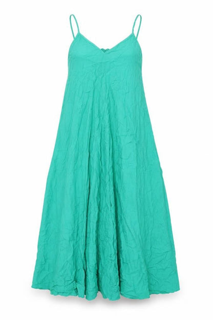 Zara Womens Green Viscose A-Line Size XS V-Neck Tie