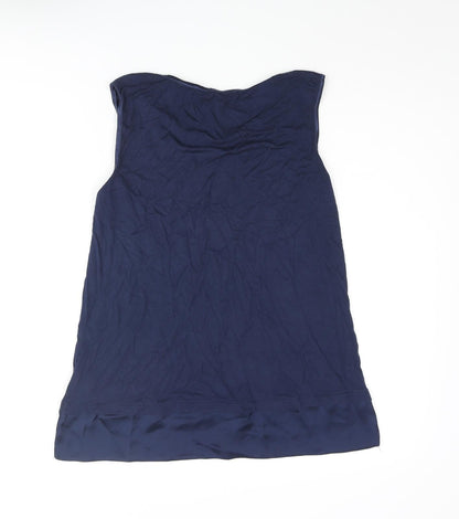 Esprit Womens Blue Viscose Camisole Blouse Size M Round Neck