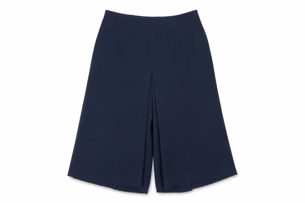 Womens UK Size 18 Artigiano Regular Fit Capri Blue Trousers
