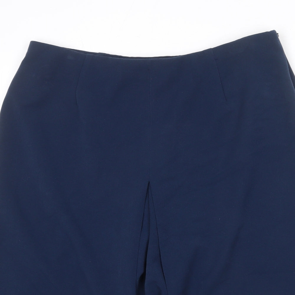 Womens UK Size 18 Artigiano Regular Fit Capri Blue Trousers