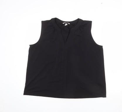 Womens UK Size L H&M Black Basic Tank