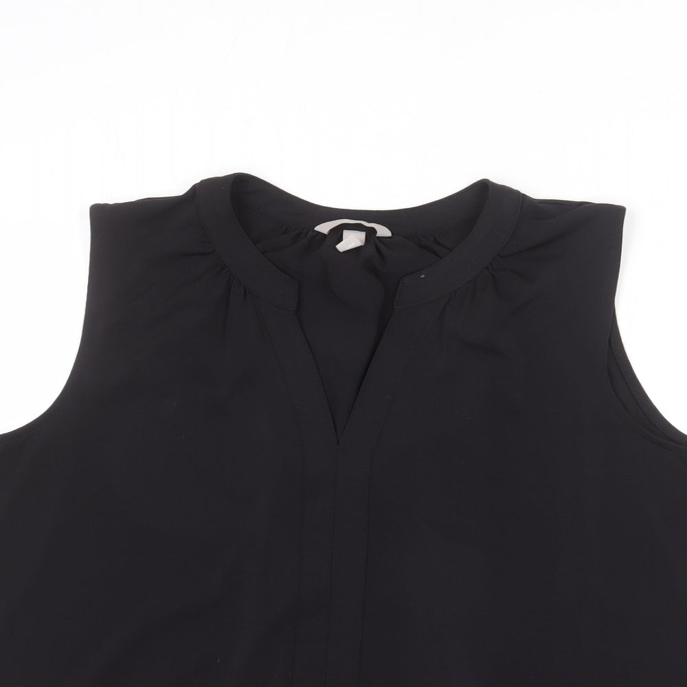 Womens UK Size L H&M Black Basic Tank