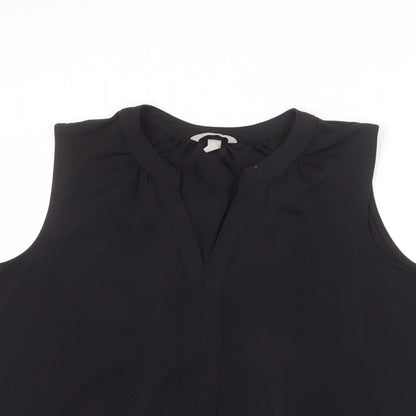 Womens UK Size L H&M Black Basic Tank
