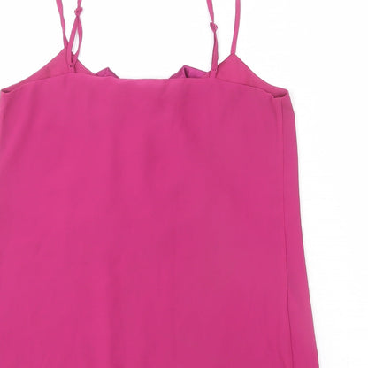 Forever New Womens Purple Polyester Camisole Tank Size 10 V-Neck - Ruffle Detail