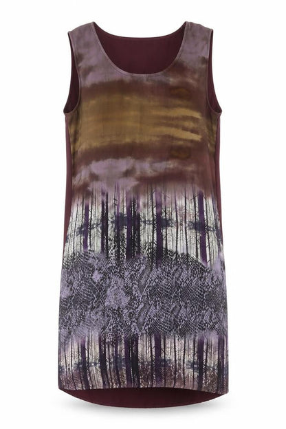 NEXT Womens Multicoloured Geometric Polyester Tank Dress Size 10 Round Neck Pullover - Trees, Snake Skin, Gradient