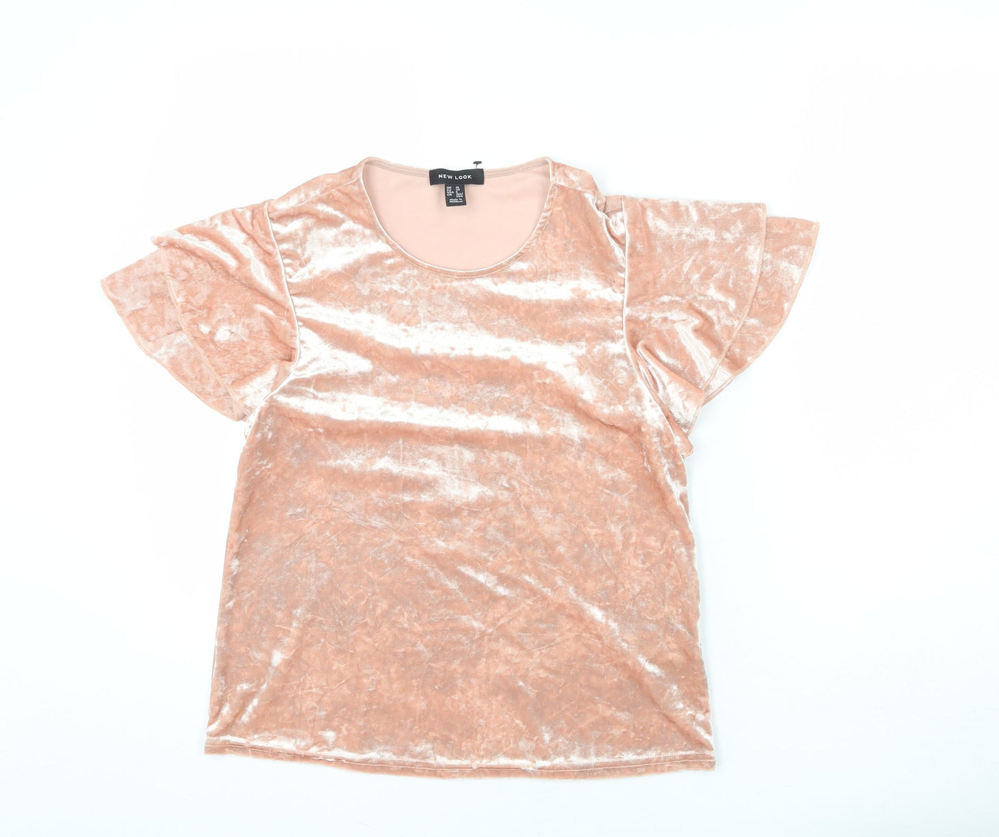 Womens UK Size 10 New Look Pink Basic T-Shirt