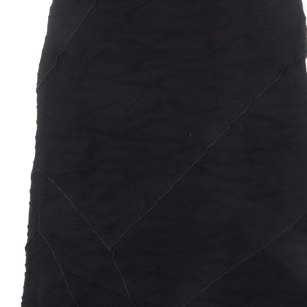 Per Una Womens Black Acrylic A-Line Skirt Size 10 - Frills