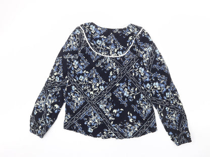 Womens UK Size 10 Marks and Spencer Blue Basic Blouse