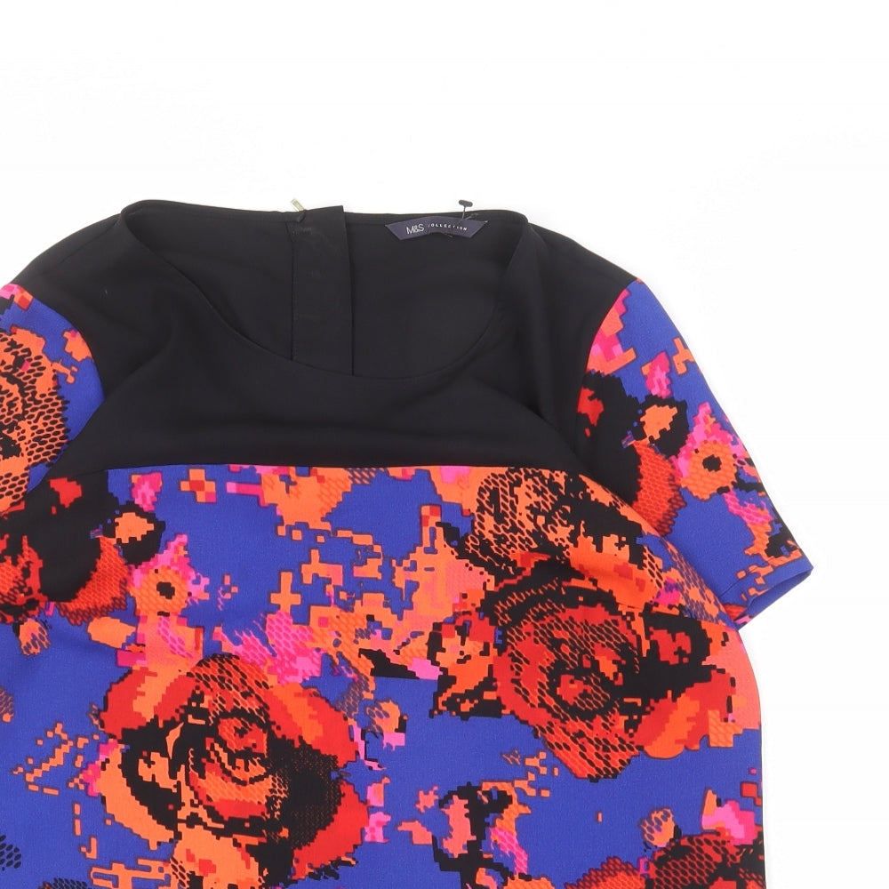 Womens UK Size 12 Marks and Spencer Multicoloured Basic Blouse