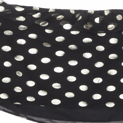 Womens UK Size 12 NEXT Black Cropped Blouse