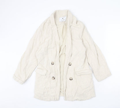 Stradivarius Womens Beige Jacket Blazer Size L