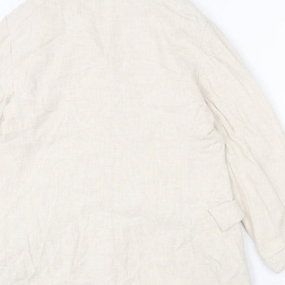 Stradivarius Womens Beige Jacket Blazer Size L