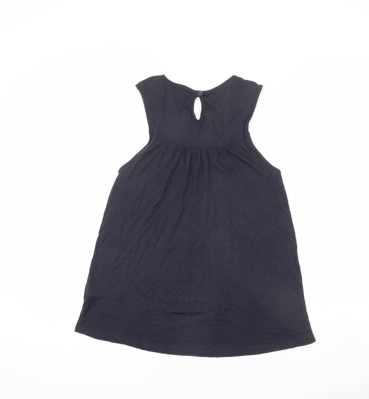 Womens UK Size 10 Topshop Blue Basic Tank