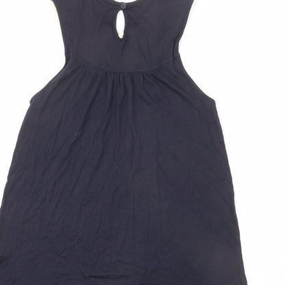 Womens UK Size 10 Topshop Blue Basic Tank