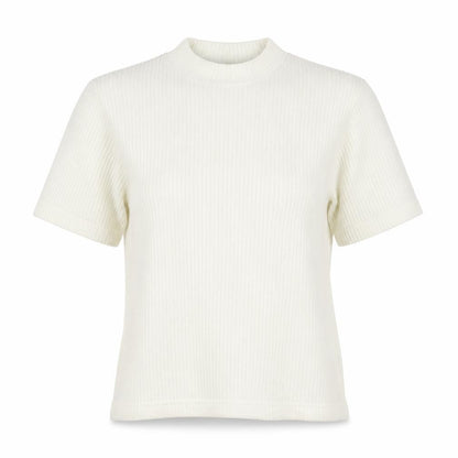 Dash Womens Ivory Mock Neck Polyester Pullover Jumper Size 14