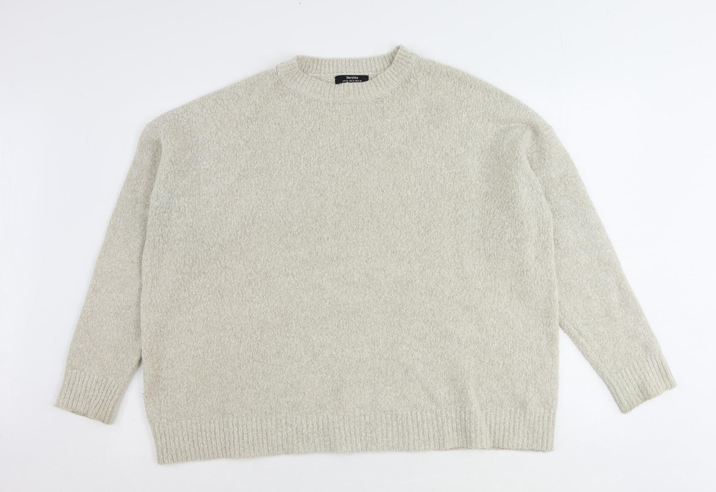 Womens UK Size M Bershka Beige Pullover Jumper