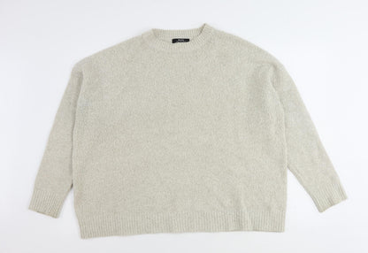 Womens UK Size M Bershka Beige Pullover Jumper