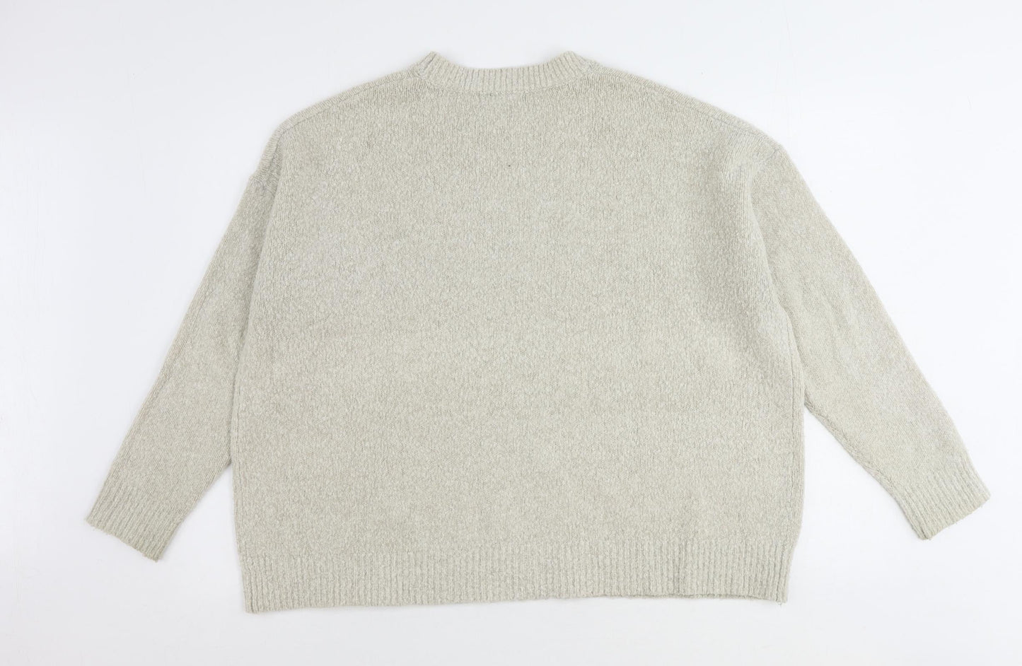 Womens UK Size M Bershka Beige Pullover Jumper