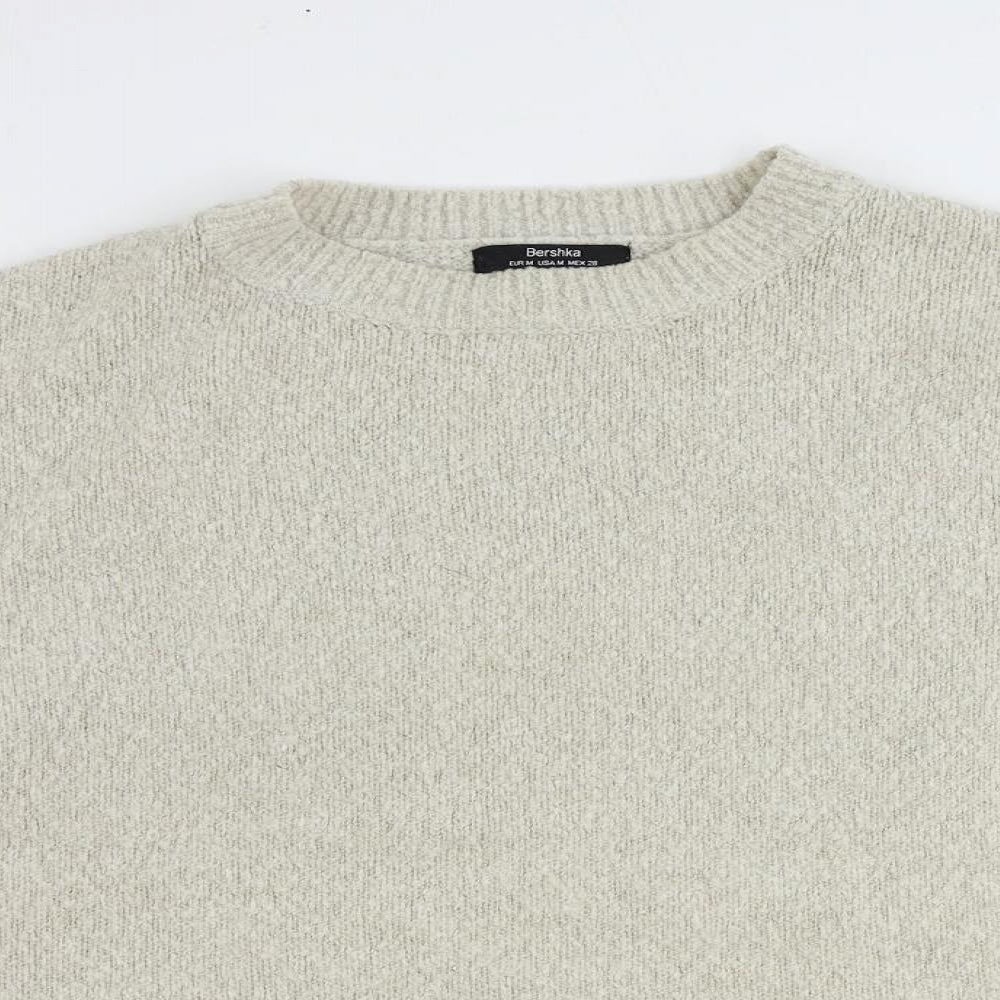 Womens UK Size M Bershka Beige Pullover Jumper