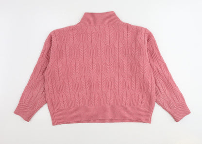 Womens UK Size M Warehouse Pink Pullover Jumper