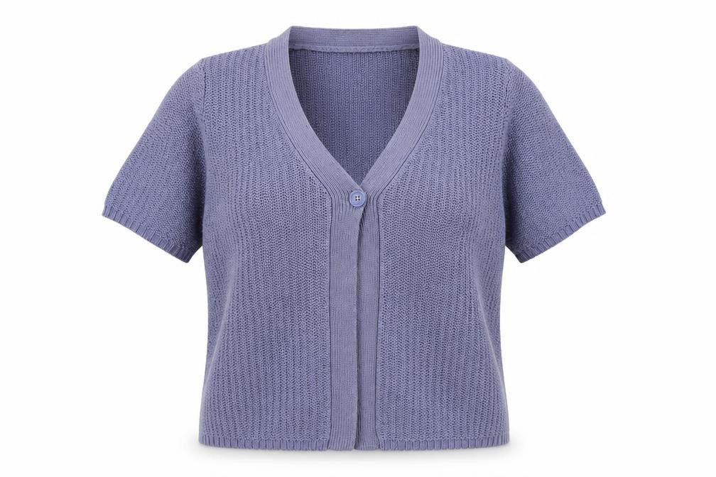 Womens UK Size 14 EWM Blue Cardigan Jumper