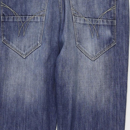 Mish Mash Mens Blue Cotton Cropped Jeans Size 36 in L24 in Regular Zip