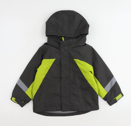 Additional front view of Circo boys’ grey jacket, size 3, years zip