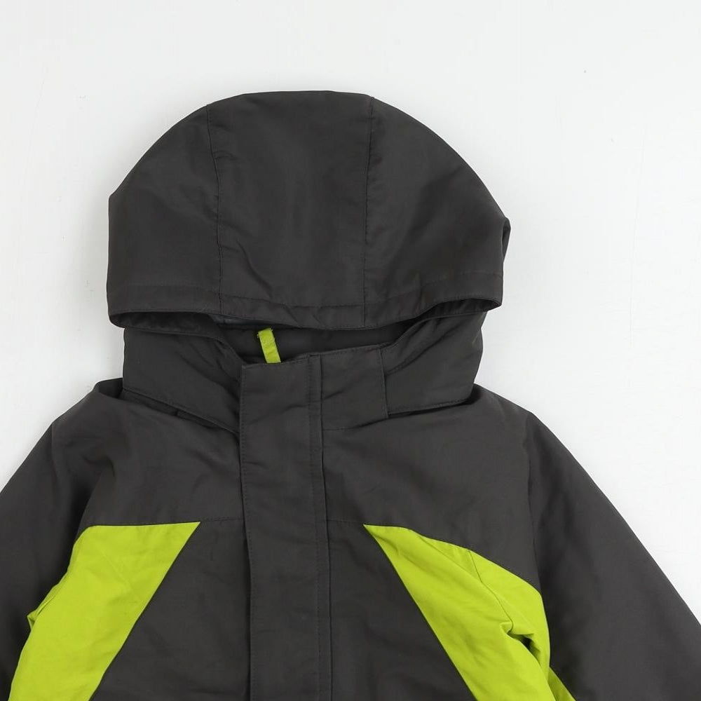 Close-up detail of Circo boys’ grey jacket, size 3, years zip