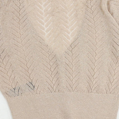 Womens UK Size 12 Miss Selfridge Gold Cardigan Jumper