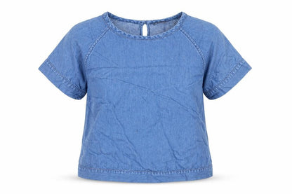 Womens UK Size 8 Marks and Spencer Blue Basic Blouse