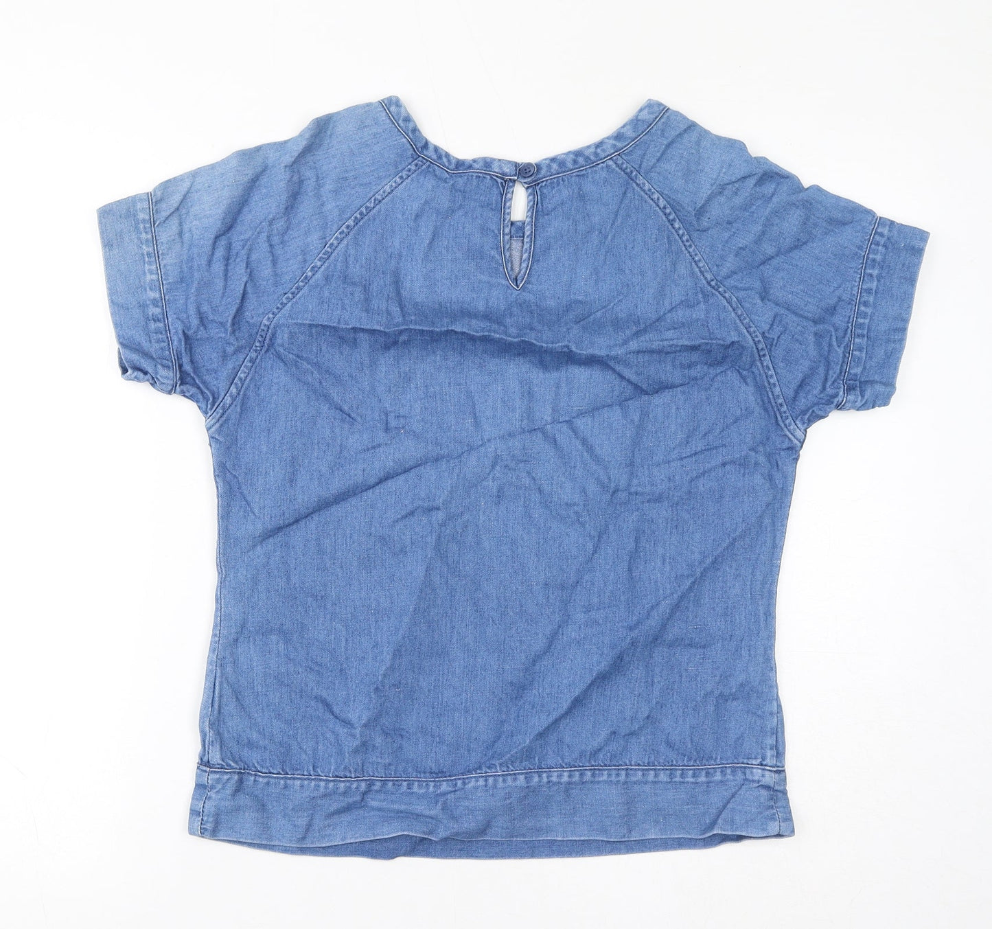 Womens UK Size 8 Marks and Spencer Blue Basic Blouse