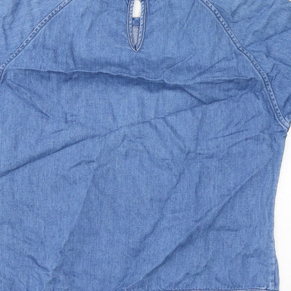 Womens UK Size 8 Marks and Spencer Blue Basic Blouse