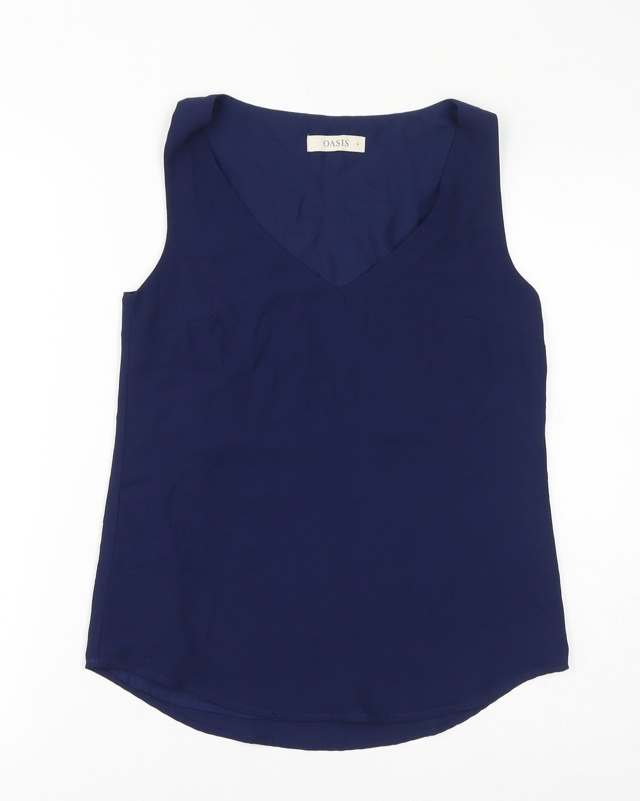 Womens UK Size 6 Oasis Blue Basic Tank