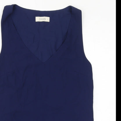 Womens UK Size 6 Oasis Blue Basic Tank