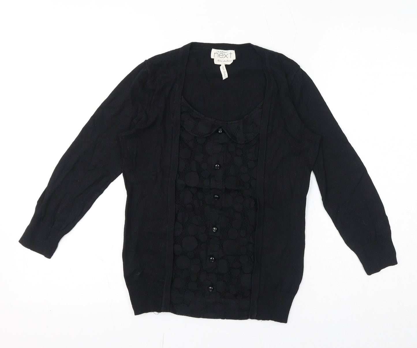 Womens UK Size 8 NEXT Black Basic Blouse
