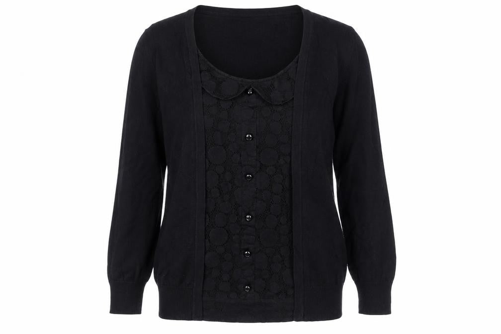 Womens UK Size 8 NEXT Black Basic Blouse