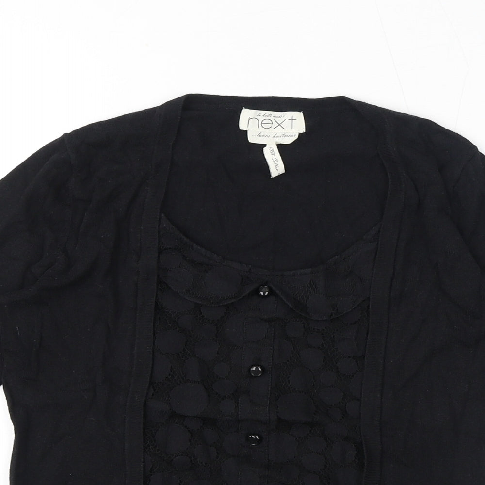 Womens UK Size 8 NEXT Black Basic Blouse