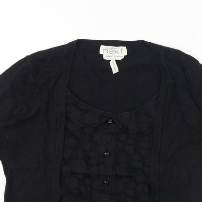 Womens UK Size 8 NEXT Black Basic Blouse