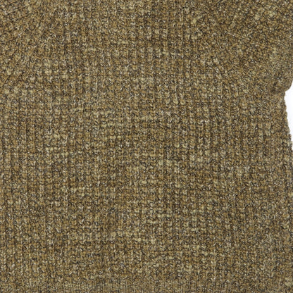 Country Casuals Womens Green Crew Neck Acrylic Cardigan Jumper Size L - Button, Embroided