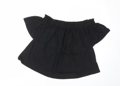 Womens UK Size 8 New Look Black Basic T-Shirt
