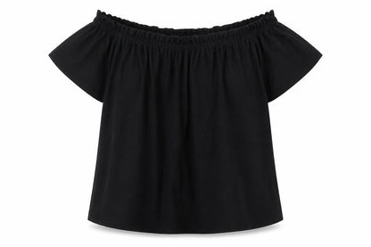 Womens UK Size 8 New Look Black Basic T-Shirt