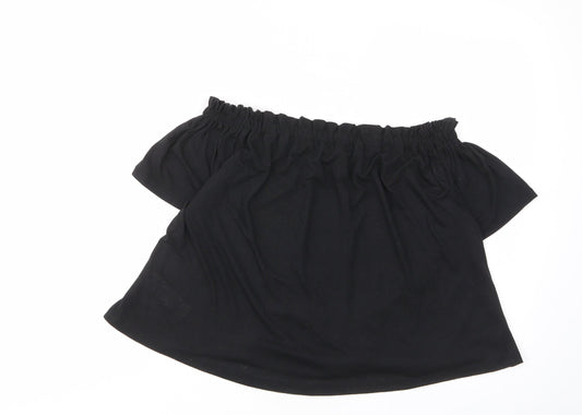 Womens UK Size 8 New Look Black Basic T-Shirt