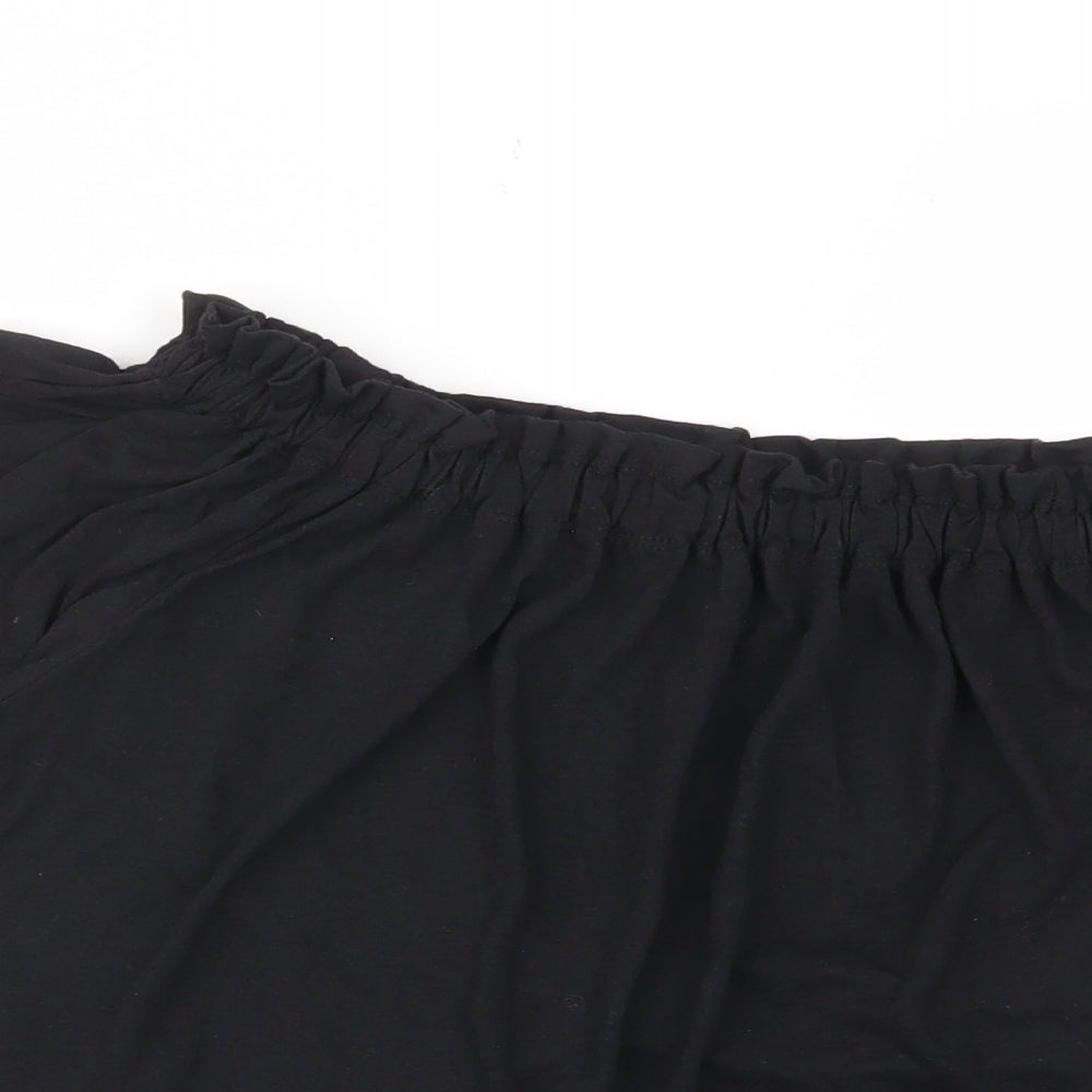 Womens UK Size 8 New Look Black Basic T-Shirt