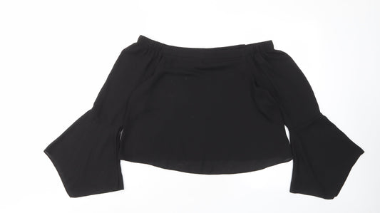 Womens UK Size 8 New Look Black Basic Blouse