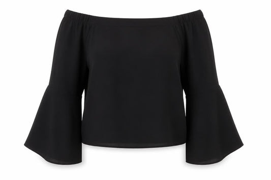 Womens UK Size 8 New Look Black Basic Blouse