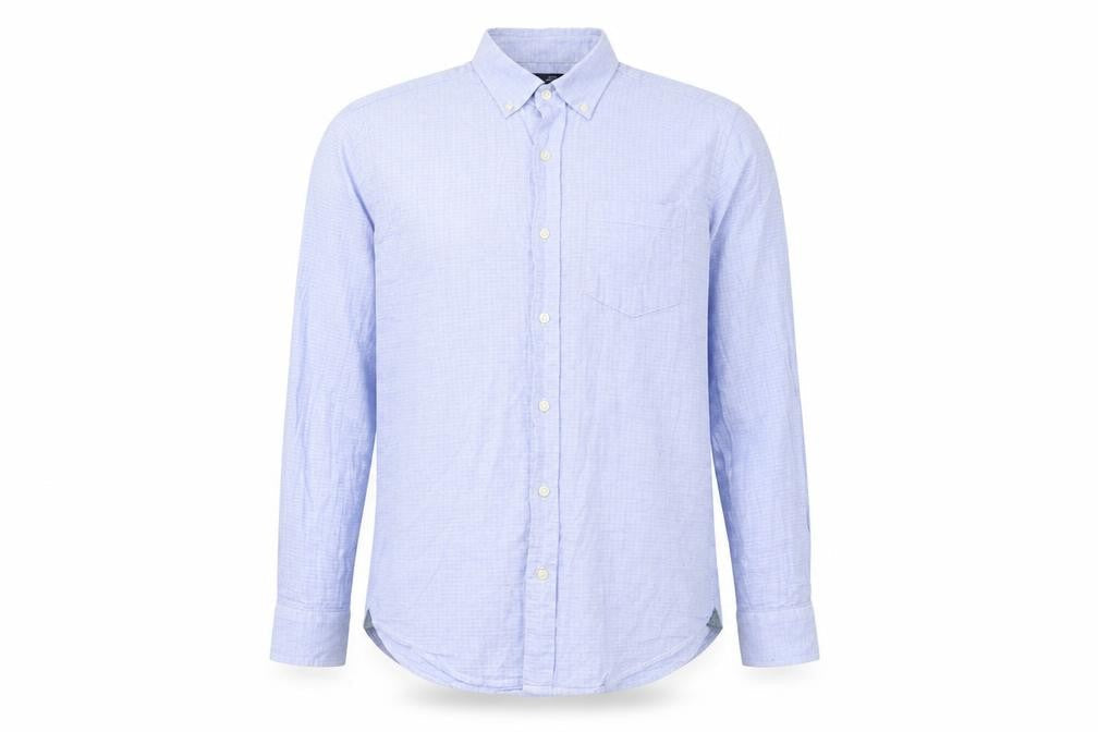 Gap Mens Blue Cotton Button-Up Size M Collared Button - Pocket
