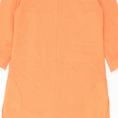 Goat Womens Orange Polyester Shift Size 10 Boat Neck Zip - Pockets
